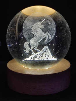 Hologrammkugel - Einhorn